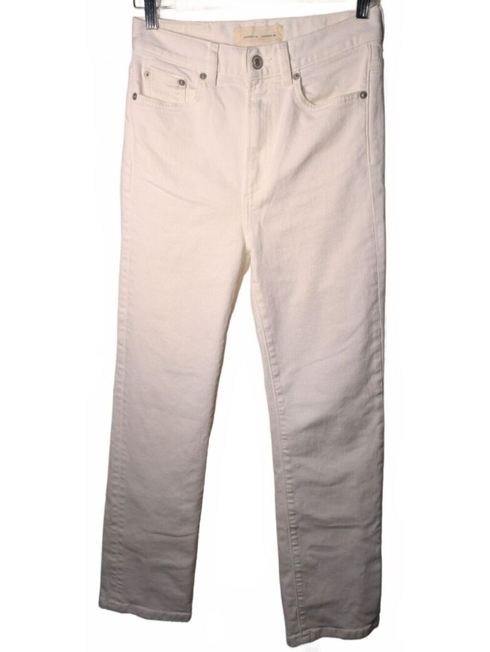 Jeanerica White Straight Leg Pants Womens Size 26 Organic Cotton Everyday Casual